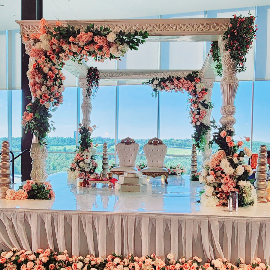 Pearl White Indian Traditional Mandap